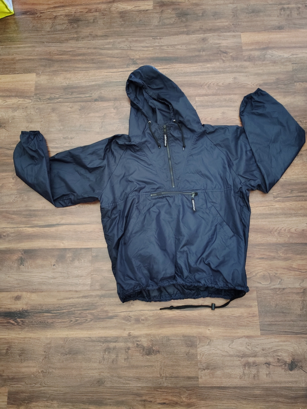 Old Navy Men's Dark Navy Hooded Pullover Windbreaker